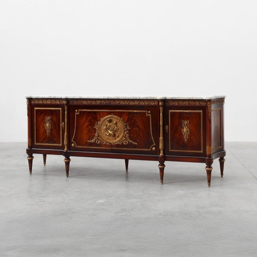 High Quality 20th Century Louis XVI style Mahogany sideboard by E.P. Ehalt, France 