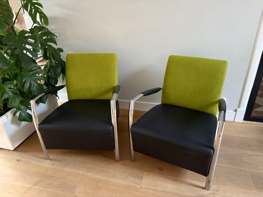 Sabioneta Fauteuil Leer - 2 Stijlvolle Design Stoelen