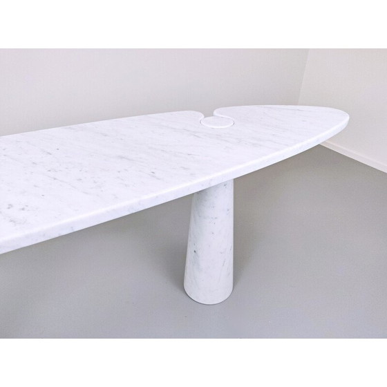 Image 1 of Vintage console ''Eros'' in white marble by Angelo Mangiarotti