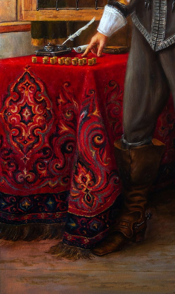 Original Oil Painting Aramis's Golden Dreams - Based on A. Dumas's "The Three Musketeers" (photo 6 of 7)