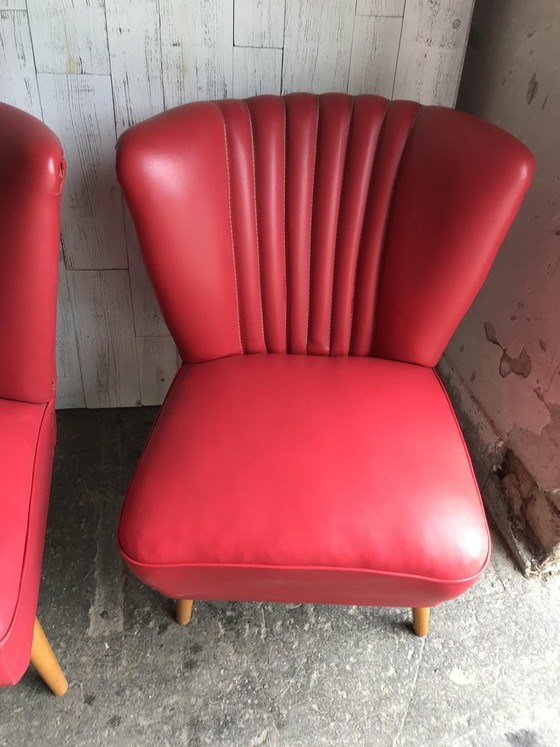 Mid-Century Sky Red Cocktail Chair, 1950s – Armchairs, Mid Century Modern (photo 3 of 4)