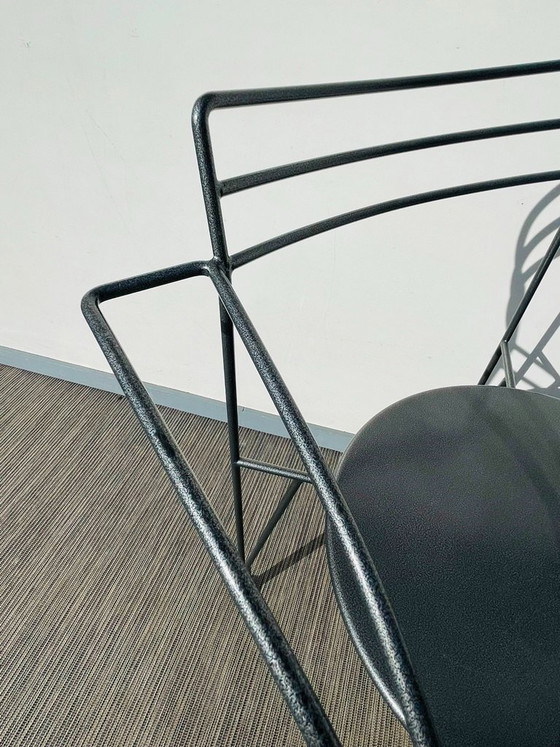 Image 1 of Pair of 'Lune d'Argent' chairs by Pascal Mourgue for Fermob. Vintage 80s