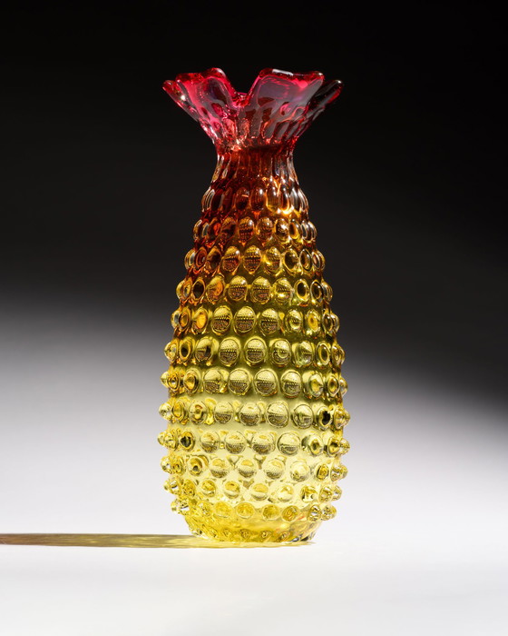 Image 1 of Frantisek Koudelka Skrdlovice Glashütte „Ananas“ Seltenes tschechisches Kunstglas 87287/23