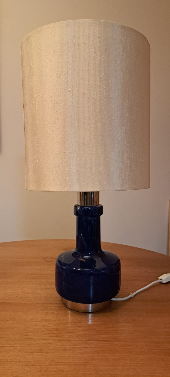 Image 1 of Vintage Floor Lamp with Glass Base – Retro 70s Style