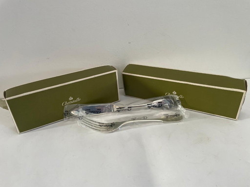 Set de couverts à poisson Christofle modèle Cluny x10