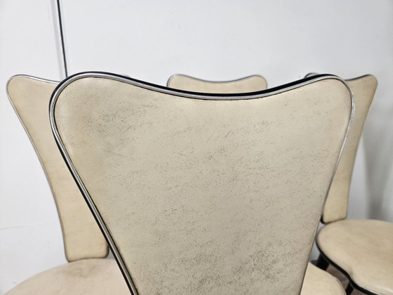 Set van zes mid-century moderne eetkamerstoelen van Umberto Mascagni – Wood (photo 7 of 16)
