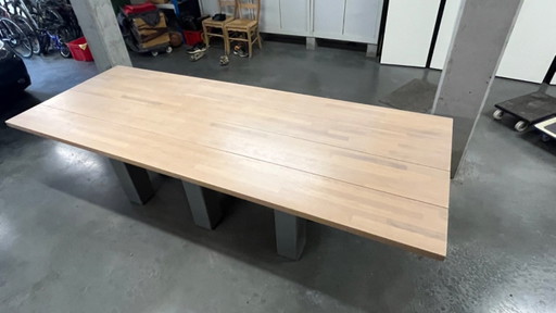 Large Oak Dining Table – eettafels, Wood