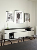 Credenza Pastoe Landscape, modello sospeso in Frassino/Rovere Marrone Soft