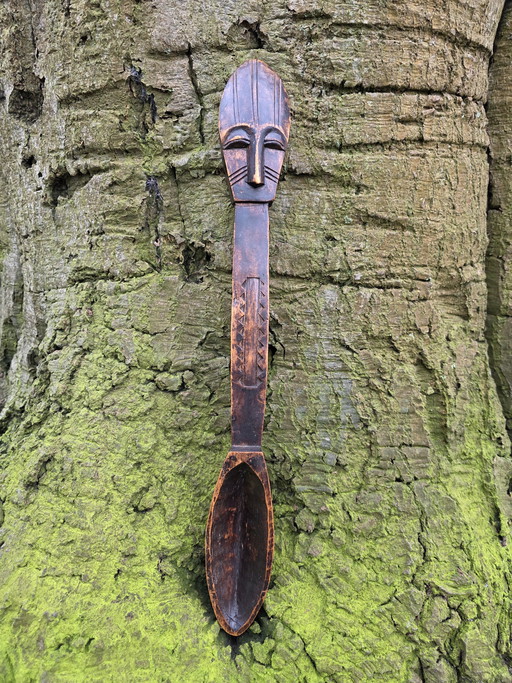 Cucchiaio cerimoniale africano intagliato a mano – 46 cm