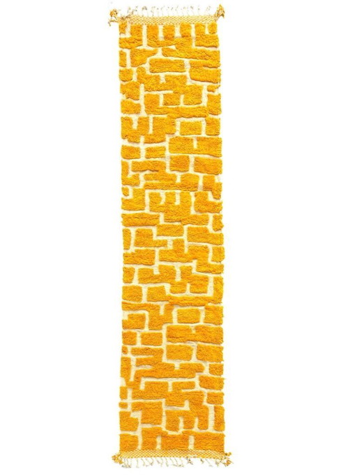 Alfombra marroquí colorida para pasillo, 300 cm x 80 cm.