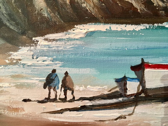 Image 1 of Philippe LAURENT - Piccola insenatura in Bretagna - Dipinto dell'artista