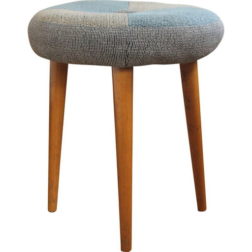 Tabouret en tissu du Mid Century, années 1960