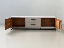 Scandinavian Style TV Lowboard – White / Black, Modern Loft Design
