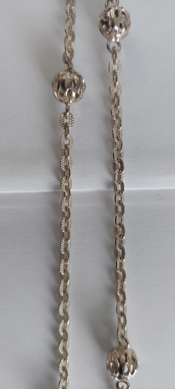 Image 1 of Vintage 835 zilveren Makka-Peri / Filigraan ketting