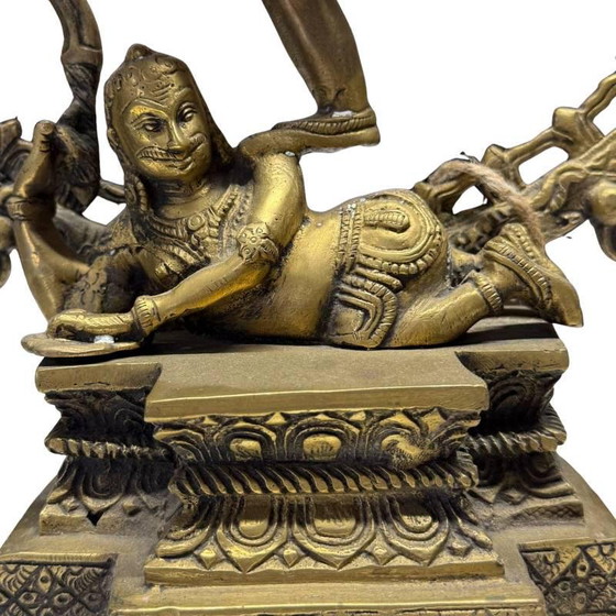 Antike feuervergoldete Nataraja – Lord Shiva – Frühes 20. Jahrhundert ( ) – Bildhauerei, Bronze (photo 3 of 9)