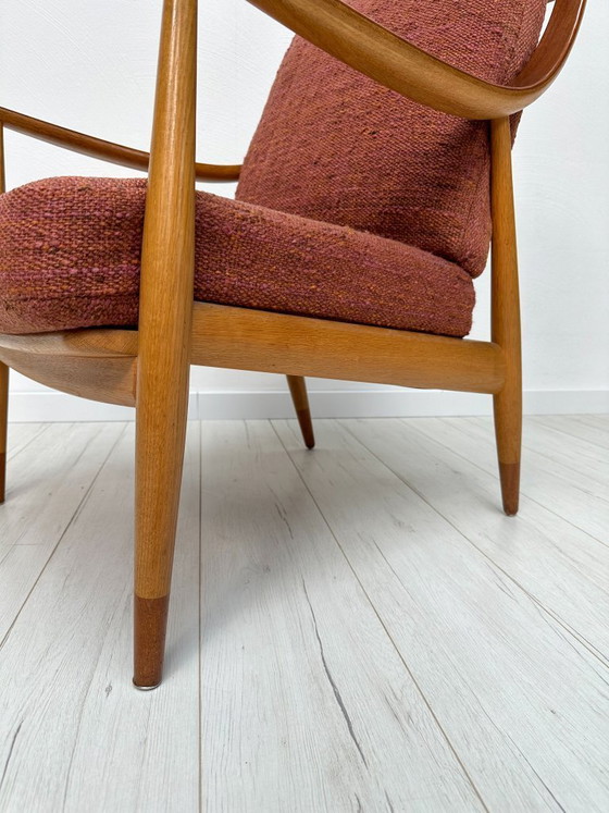 Image 1 of Jaren 50 Deens Eiken Fauteuil FD 145 van Peter Hvidt & Orla Mølgaard-Nielsen voor Frankrijk & Daverkosen – Vintage Lounge Chair