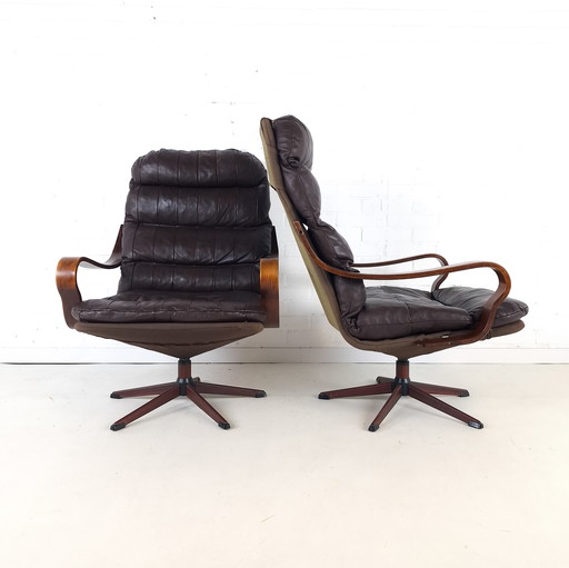 2x chaise pivotante vintage