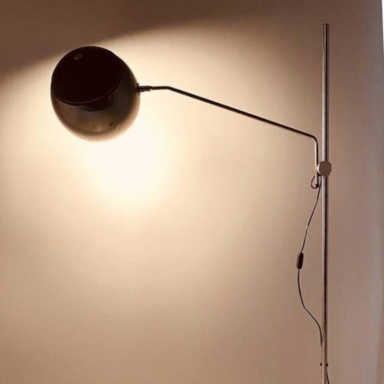 Image 1 of 1x Vintage Floor Lamp, Chromed and Metal Structure, Italy 1960s