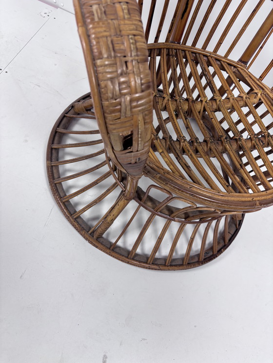 Image 1 of Vintage Peacock Chair Rattan Bamboo