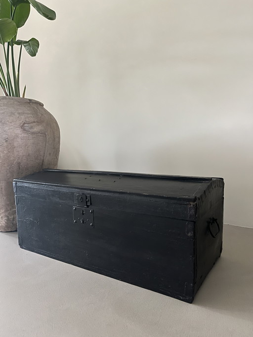 Coffre à couvertures en bois