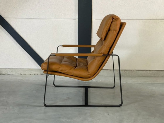 Poltrona Leolux Indra – Pelle Ceras Brandy – Come nuova – Poltrone, polished steel (photo 5 of 8)