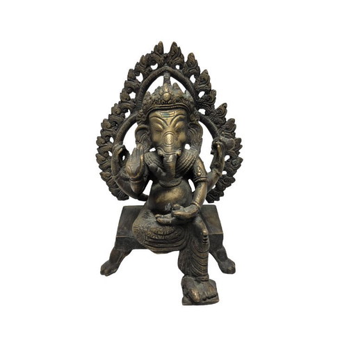Statue de Ganesh en bronze vintage