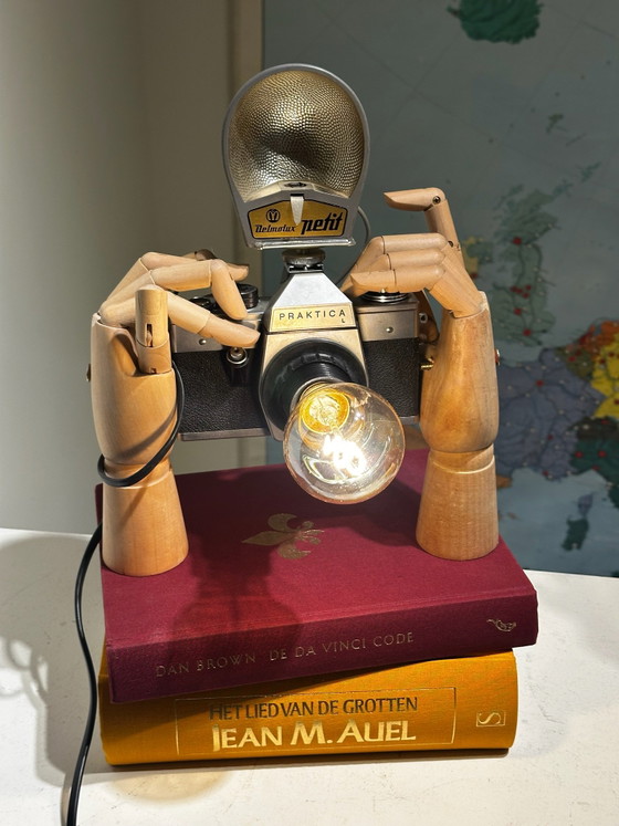 Unique camera lamp “cheese” – Praktica, Table lamps, Glass, Metal (photo 3 of 9)
