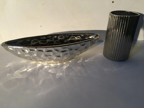 Vase oder verchromte Cermal-Tasse – Schalen (photo 5 of 9)