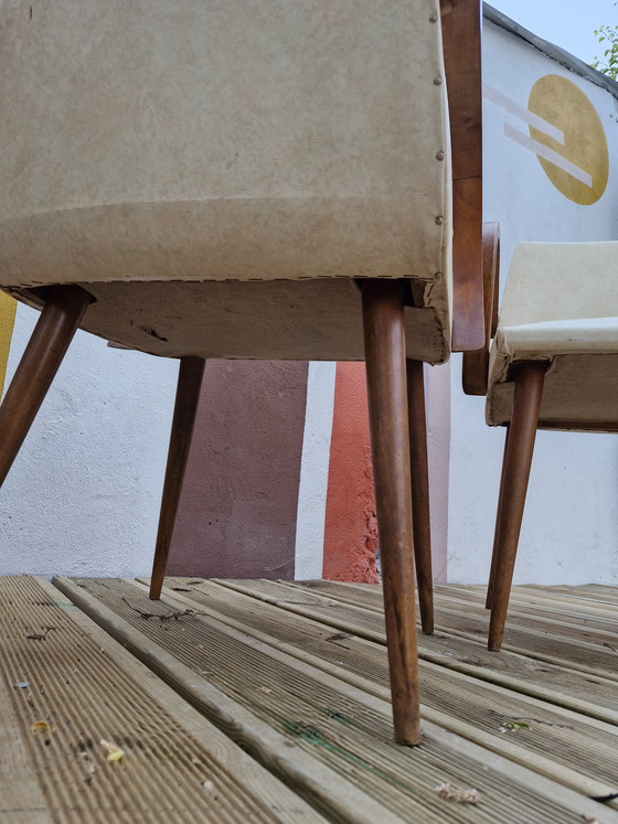 Image 1 of Paires de Fauteuils Bridges vintage 1960