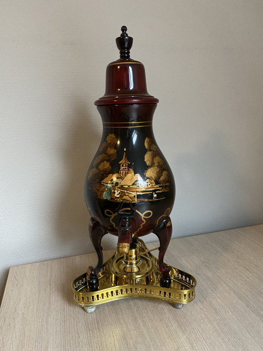 Jarra vintage con grifo y rechaud