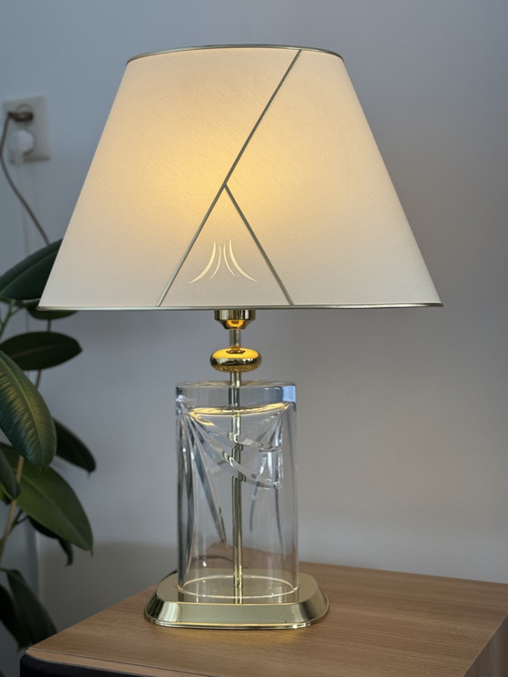 Image 1 of Lampada in vetro in stile Regency con elementi dorati