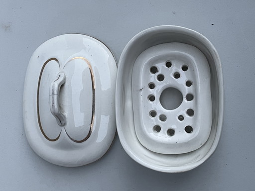 Manufacture Impériale et Royale from Nimy, Belgium authentic antique soap box or soap dish