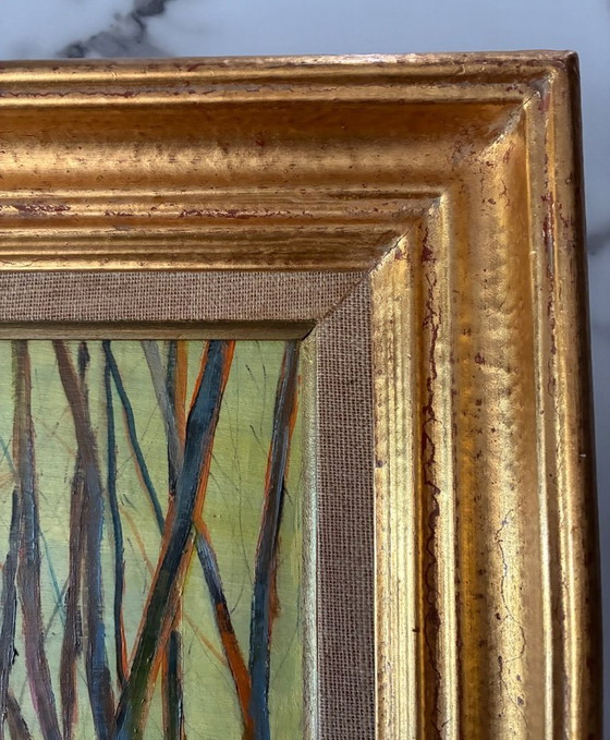 Tableau Très Ancien Huile Sous Bois Au Coucher De Soleil – Peintures et dessins, Wood (photo 5 of 9)