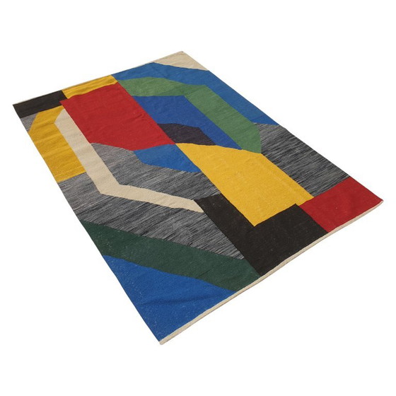 Tappeto Arazzo Sonia Delaunay Olympie 1970 | Lana Tessuta a Mano | 176×247 Cm – Tappeti, Wool (photo 3 of 13)