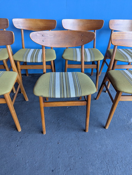 Image 1 of 7 Deense vintage teak stoelen Findahl & Farstrup 