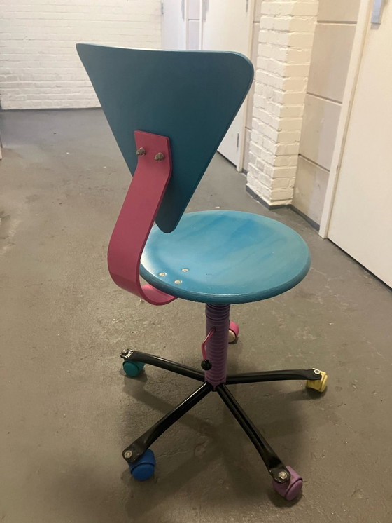 Image 1 of Sedia da ufficio retrò anni '80 in stile Memphis Design