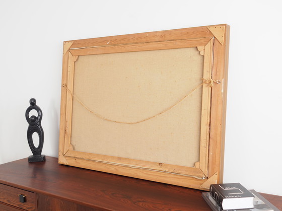 Image 1 of Peinture "Deux cerfs au bord de l'eau", design danois, années 1960, par Wolmer Zier