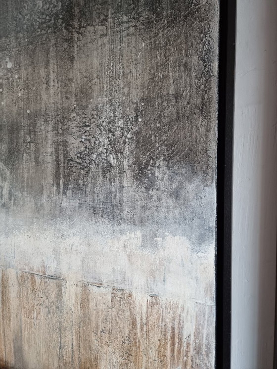 Image 1 of Frances Eckhardt - handgemaakte kunst abstract modern hedendaags schilderij 100x100 ingelijst