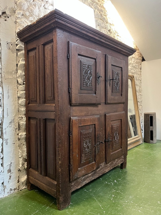 Buffet mit 4 Türen, 18. Jahrhundert, Highboards, Holz, Braun (Foto 3 von 15)