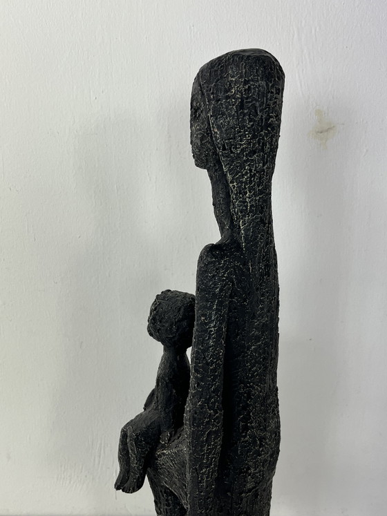 Image 1 of Vintage sixties Brutalist statue of a woman
