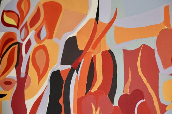 Image 1 of Psychedelic Canvas, Painting, 70's