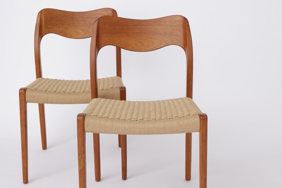 Image 1 of Set of 4 Teak Dining Chairs by Niels Otto Møller – Model 71, Danish Mid-Century Design