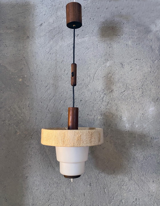 Lampada danese vintage – Lampade a sospensione, Cristallo, Legno (photo 7 of 12)