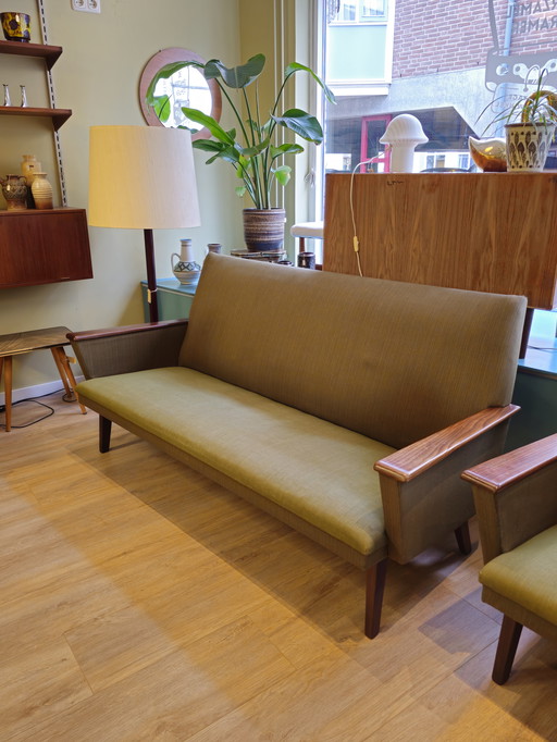 Vintage Lounge Set Sofa & 2 Armchairs Armchair Sofa Chair