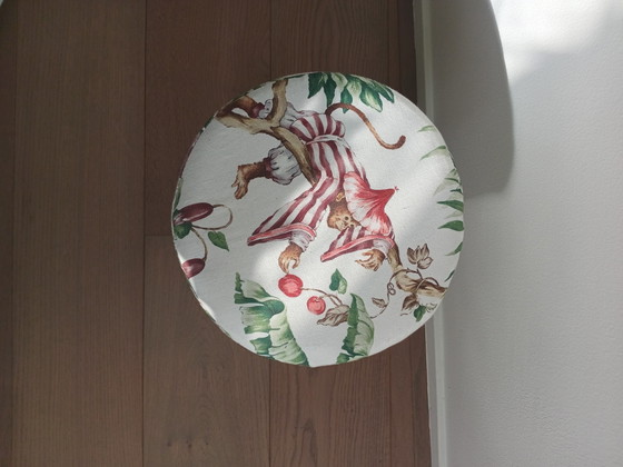 Pouf mit Kissen aus Affenstoff – Hocker & Poufs, Textile (photo 6 of 6)