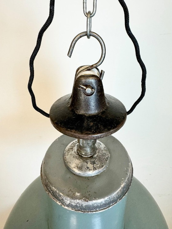 Image 1 of Industrial Grey Enamel Pendant Lamp from Siemens, 1930s
