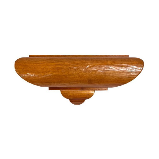 Mensola in legno massello, consolle da parete, acacia, stile Art Déco, Francia, anni '30