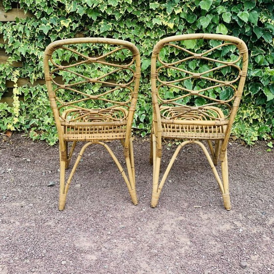 Image 1 of Paar rotan stoelen van Van Rohe