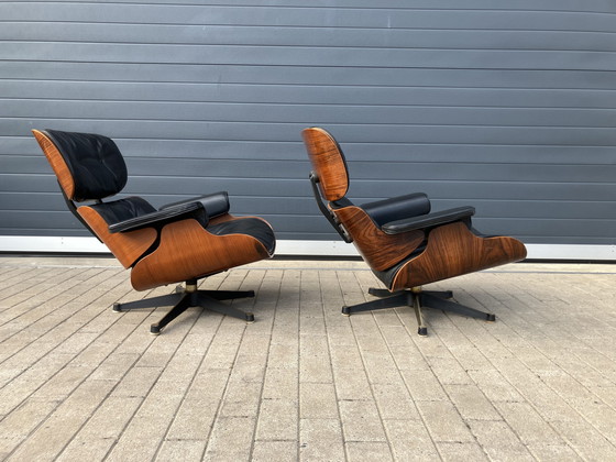 Image 1 of 2x Eames Lounge Chair Contura/Fehlbaum 1950er Jahre