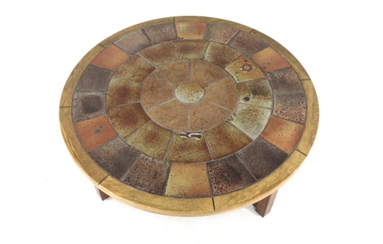 Image 1 of Tue Poulsen voor Haslev mobelfabrik salontafel vintage